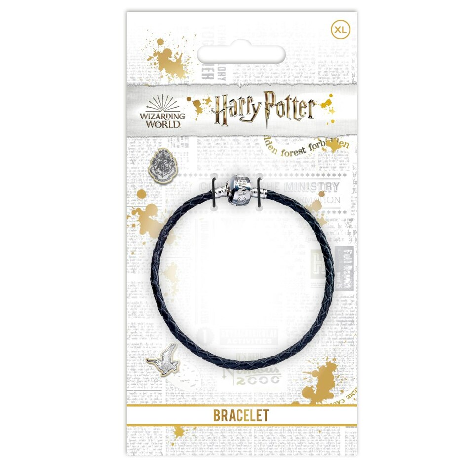 image 1 of Harry Potter Black Leather Bracelet for Slider Charms- HP0029-21