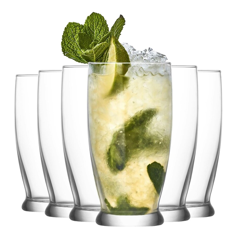 LAV Roma Highball Glasses 350ml Clear Pack of 6 Tesco Groceries