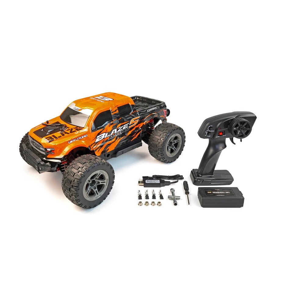 image 1 of RCG Racing 10-Series 1/10 Brushed Monster Truck Blaze - Orange