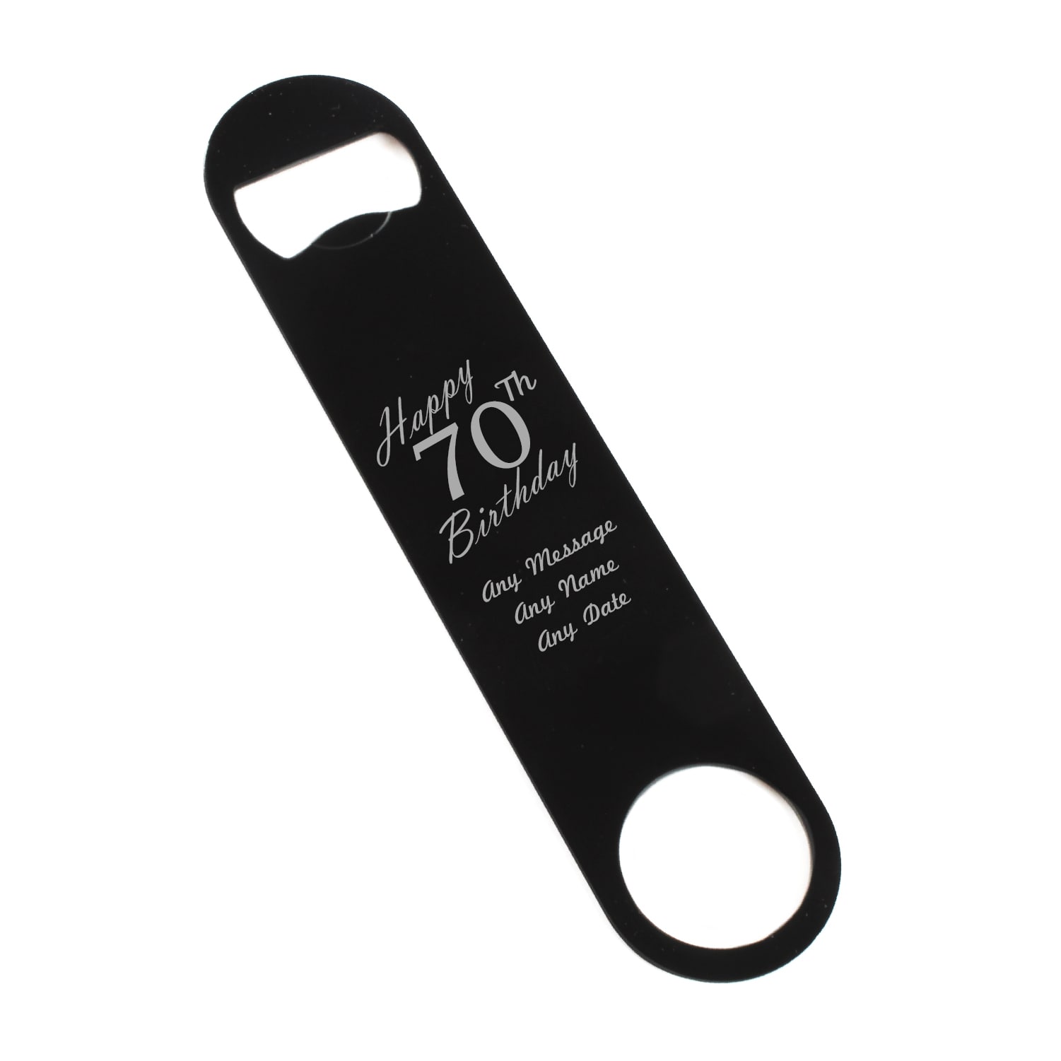 Personalised Happy 70th Birthday Bottle Opener for Friend