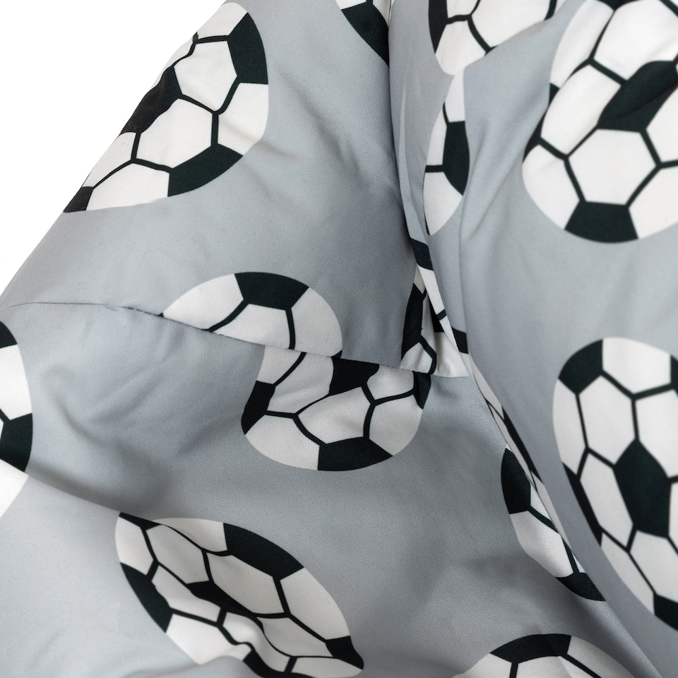 image 1 of Icon Hirest Medium Football Print Bean Bag