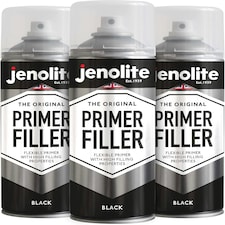 Jenolite Primer Filler Paint - Black - 400ml Spray Can - 3-Pack