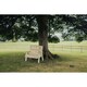 image 2 of Ergonomical 2 Seater Bench, Wooden Furniture - L75 x W120 x H105 cm - Partially Assembled - Set of Waterproof Cushions Included Brown
