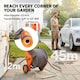 image 3 of Outsunny Hose Reel Cart with Wheels, 45+2m Garden Hose Reel, Orange | Orange | Orange and grey