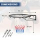 image 10 of COSTWAY Wall Mounted Basketball Rim Goal Replacement Black Black | Standard