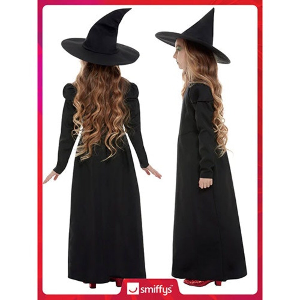 image 1 of Wicked Witch Girls Fancy Dress Costume Kids Large - Age 10-12