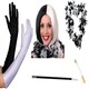 image 1 of Evil Dog Lady 5 Piece Costume Set - Bob Wig Black | One Size