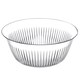 image 1 of Fruit Vegetable Salad Mixing Dessert Textured Glass Serving Bowl 24cm | Clear | Set of 1
