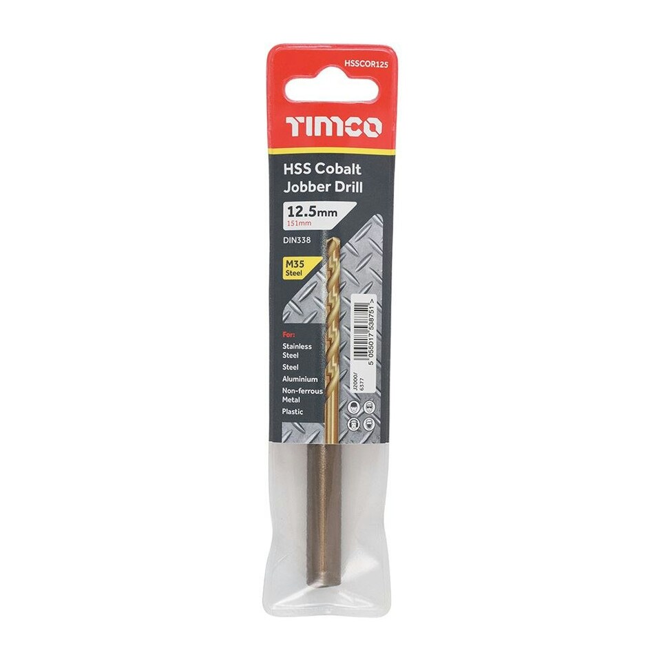 image 1 of Timco - Ground Jobber Drills - Cobalt M35 (Size 12.5mm - 1 Each)