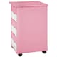 image 2 of Chest of Drawers - with 6 drawers, made of wood, with 4 wheels, 36 x 40 x 65 cm Pink