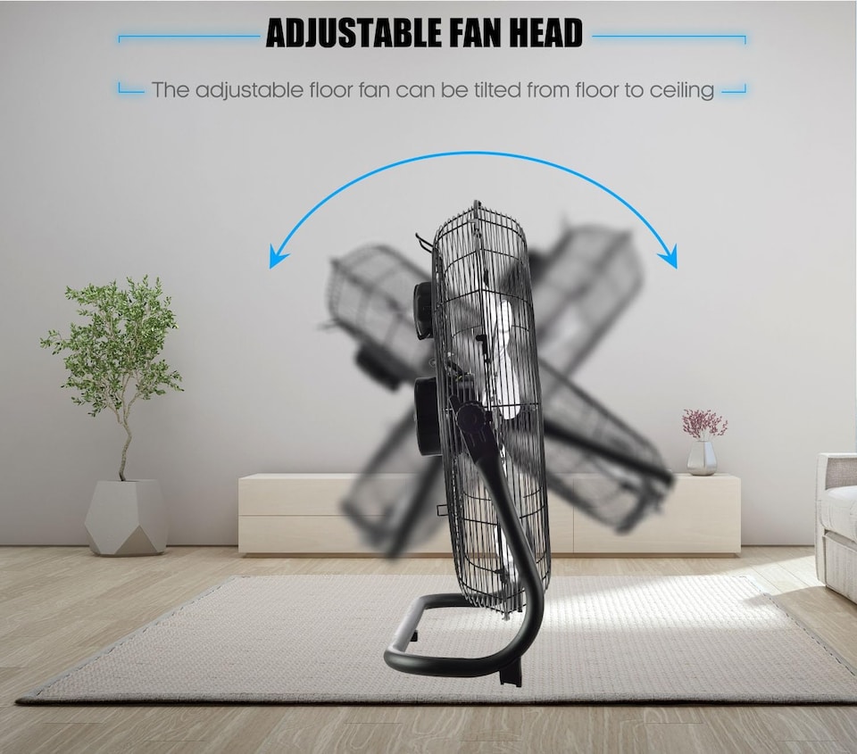 image 1 of PureMate 20-Inch High-Velocity Chrome Floor Fan