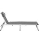 image 6 of Outsunny Folding Outdoor Reclining Sun Lounger Chair Aluminium Frame Dark Grey