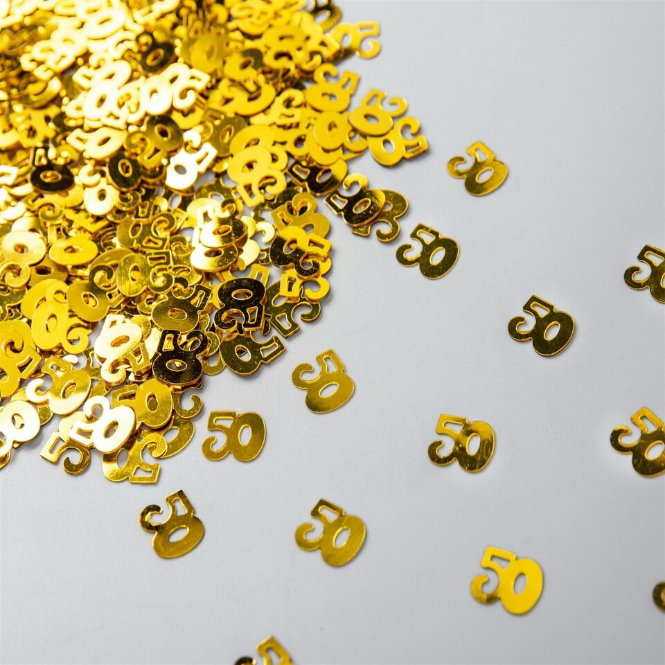 image 1 of 1 Pack 14g 50th Gold Anniversary Birthday Confetti