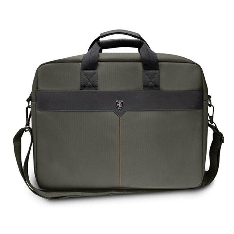 image 1 of Ferrari Off Track Scuderia Laptop Bag 15 Khaki - FEOCECB15KA