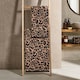 image 8 of OHS 2 Pack Luxury 100% Cotton Leopard Jacquard Absorbent Quick Drying Hand Towel Cream | Natural | Hand towel