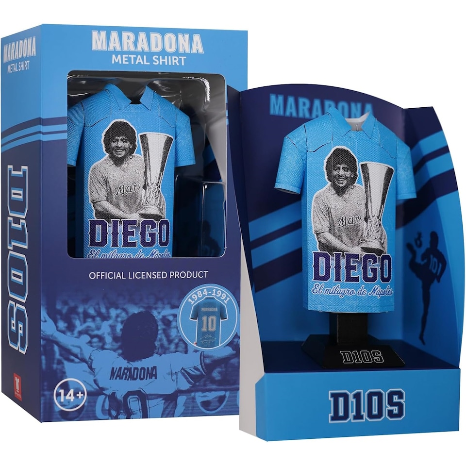 image 1 of RadStuff Metal Alloy Football Shirt - Maradona Alloy Shirt 1984/91