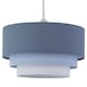 image 8 of Gabi - Blue Ombre Linen 3 Tier Ceiling Light Shade | Blue | Medium | 1