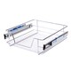 image 1 of Living and Home 1Pcs Metal Sliding Pull Out Wire Basket Organizer For 400mm Cabinet | Silver