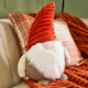 image 1 of OHS Autumnal Halloween Gonk Pumpkin Ghost Ghoul Boo Matte Velvet Boucle Filled Decor Scatter Bed Chair Sofa Cushions Multi | Rust/Beige Gonk | 25cm