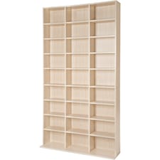 CD Shelf Unit Christel - 27 compartments for up to 1080 CDs | Cream | beech | 102 x 23,50 x 180 cm | 1