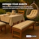 image 7 of Homescapes Cream Round Egg Chair Swing Cushion
