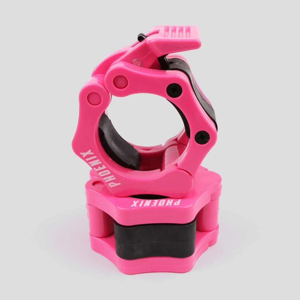 image 1 of Phoenix Fitness Barbell Clamps 2 Inch Pink