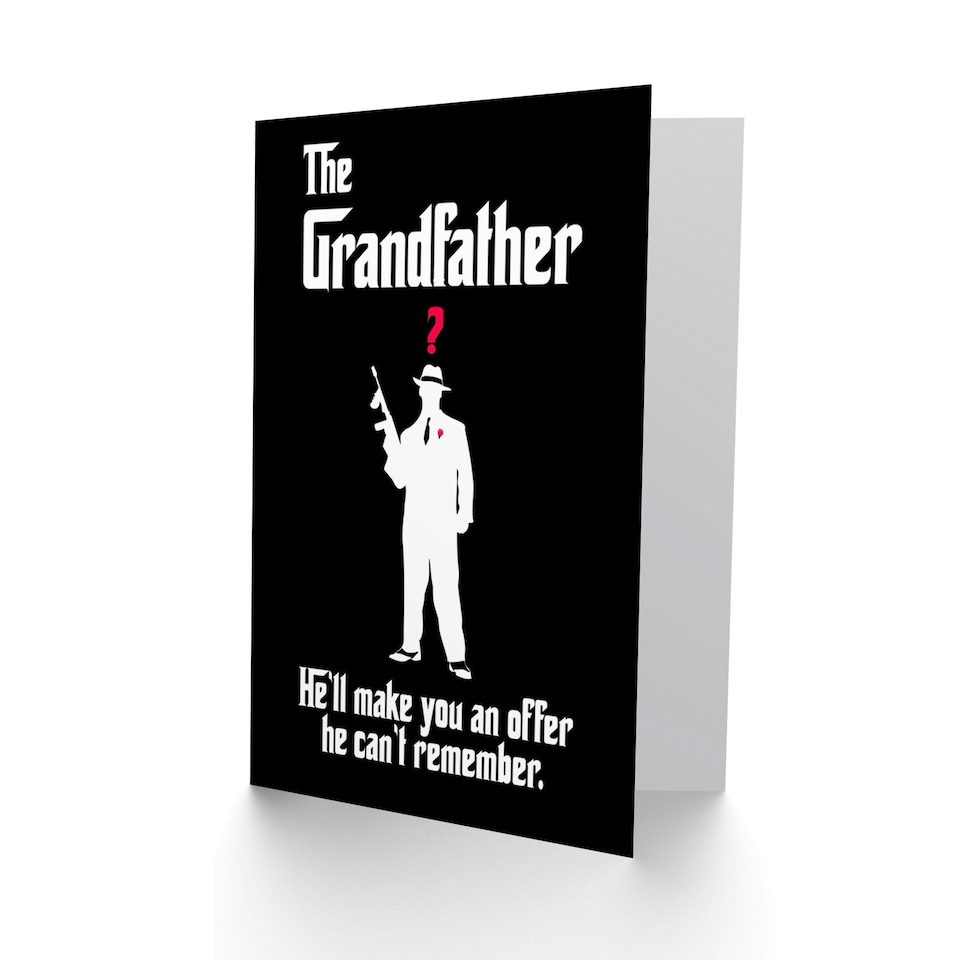 image 1 of The Grandfather Godfather Grandad Age Pun Birthday Father's Day Card