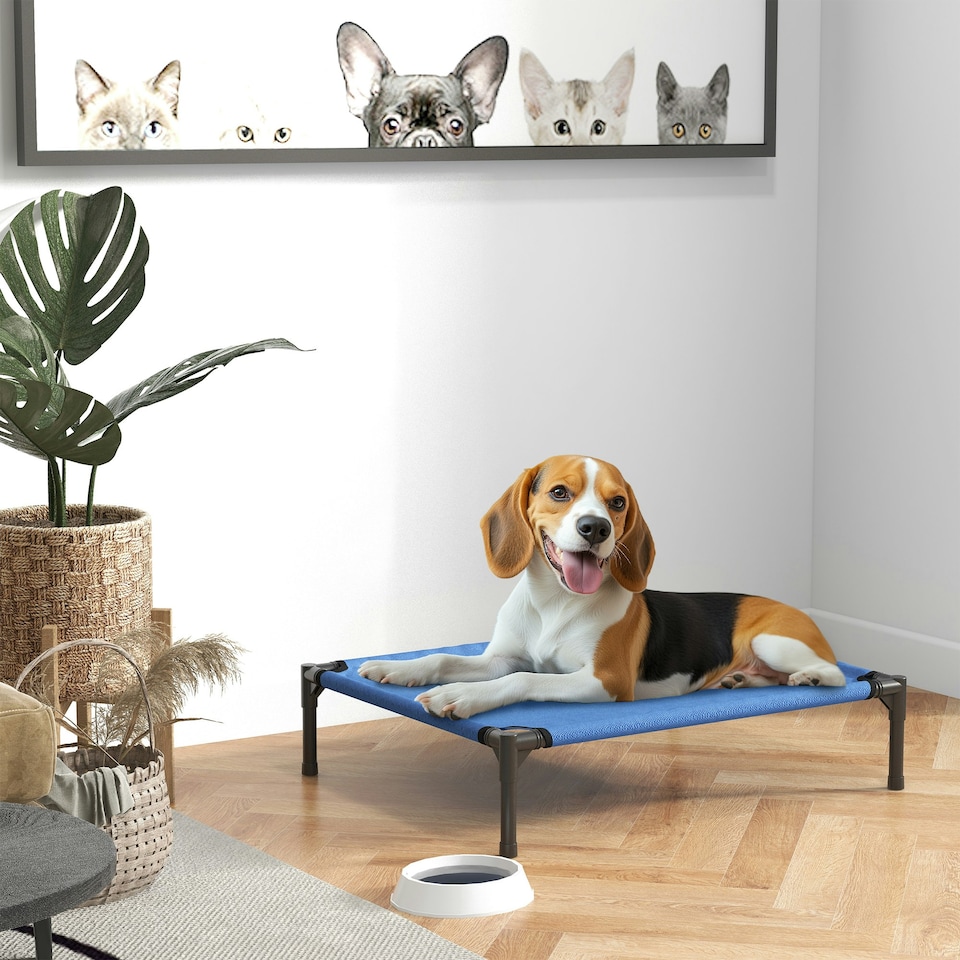 image 1 of Pawhut Elevated Pet Bed Cool Cot Dog Sleep Folding Indoor Outdoor Camping 76Lcm