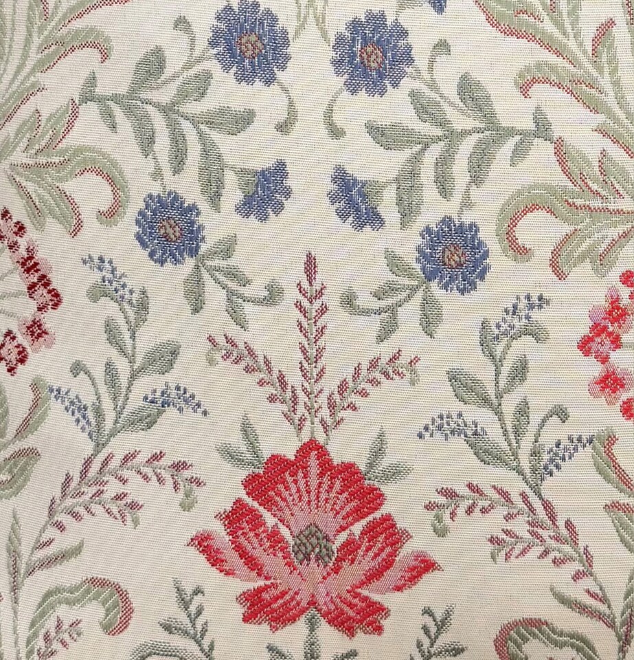 image 1 of Enhanced Living Red Floral, 100% Blackout, Thermal Curtains with Tape Top Header (PAIR) - 90 x 90 inch (229 x 229cm) | Red | Red | 2