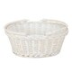 image 3 of Large White Swing Handle Wicker Shopping Basket White | White | One Size