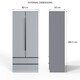 image 2 of FWStyle Lania Ripple Ridged 2 Door 2 Drawer Combination Wardrobe Matt Grey Grey
