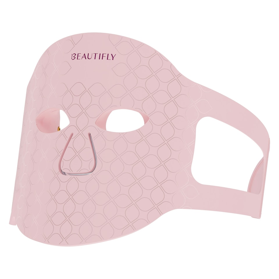 image 1 of Beautifly Aura Glam PRO LED Light Therapy Collagen Mask Pink