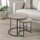 image 3 of Set Of 2 Round Nesting Tables Grey Grey