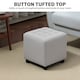 image 7 of HOMCOM Small Footstool Ottoman, Velvet Footrest, Square Foot Stool with Rubber Wood Legs and Padded Seat for Living Room, Bedroom, Entryway, 35 35 35cm, Light Grey | Grey