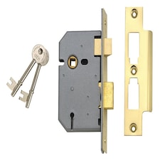Union 2277 3 Lever Mortice Sashlock Polished Brass 65Mm 2.5In Box