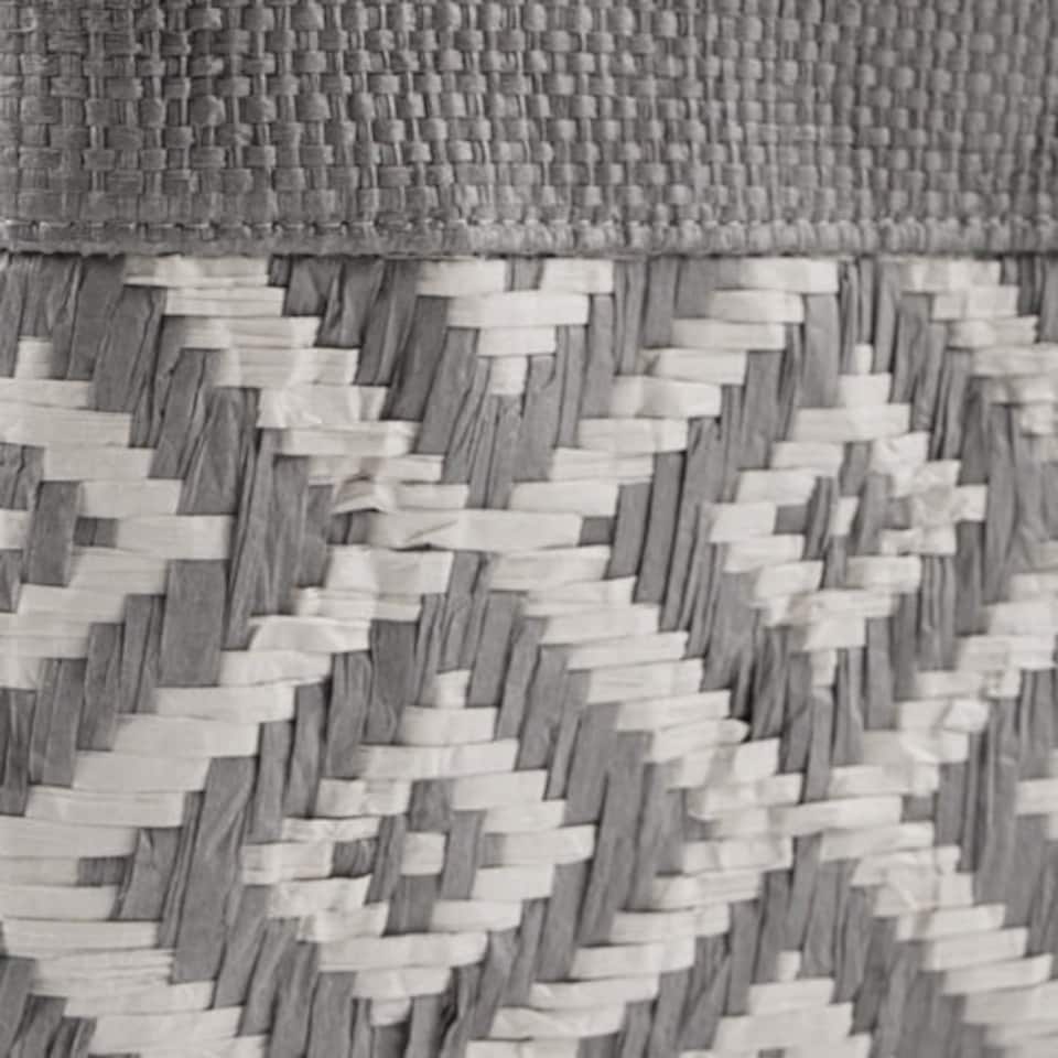 image 1 of Grey Woven Diamond Storage Basket Grey