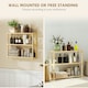 image 4 of HOMCOM 3-Tier Bamboo Adjustable Bathroom Storage Shelf, Natural