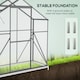 image 9 of Outsunny 6 x 2.5ft Polycarbonate Greenhouse Aluminium Green House