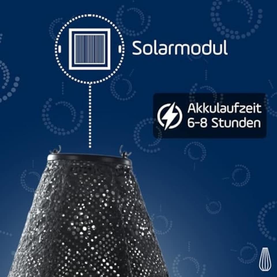 image 1 of Solar Lantern Drop 28 Topaze Dark Grey