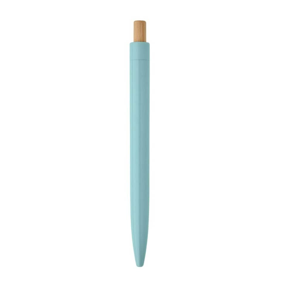 image 1 of MidOcean Penu Bamboo Details Ballpoint Pen - Baby Blue - 1.1cm x 13.4cm x 1.5cm