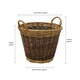 image 5 of JVL Two Tone Willow Log Basket Medium, 50x40cm | Brown