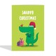 image 2 of Cute Christmas Card - Crocodile And Robin