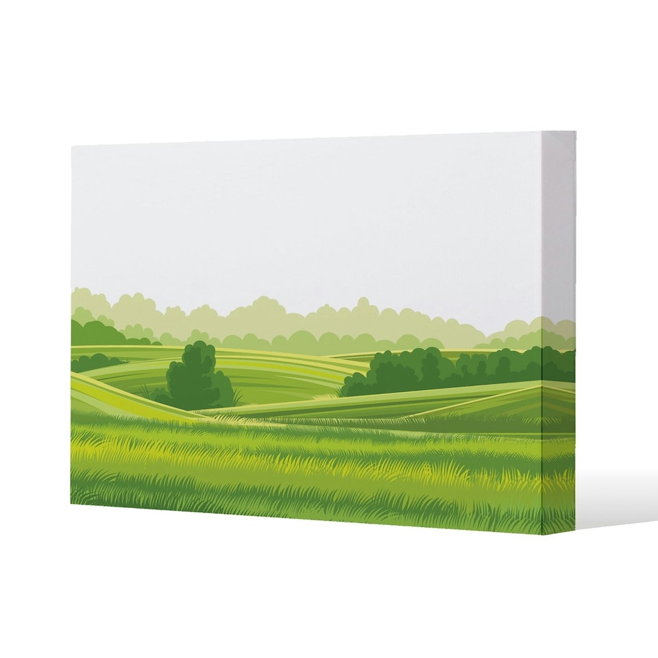image 1 of landscape illustration (Canvas Print) 101 x 77 x 4cm