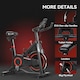 image 8 of SPORTNOW Exercise Bike, Stationary Bike with Adjustable Magnetic Resistance | Red | Red and Black | 108L x 51W x 104-116H cm