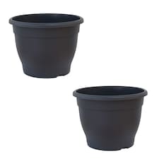Planter Sabina Dark Grey (Anthracite) 32cm Pot x 2