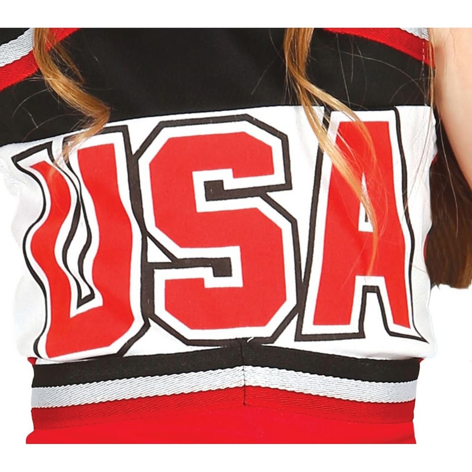 image 1 of Fiestas Guirca Girls Cheerleader Costume | Red | Red/White | 7-9 years | 1