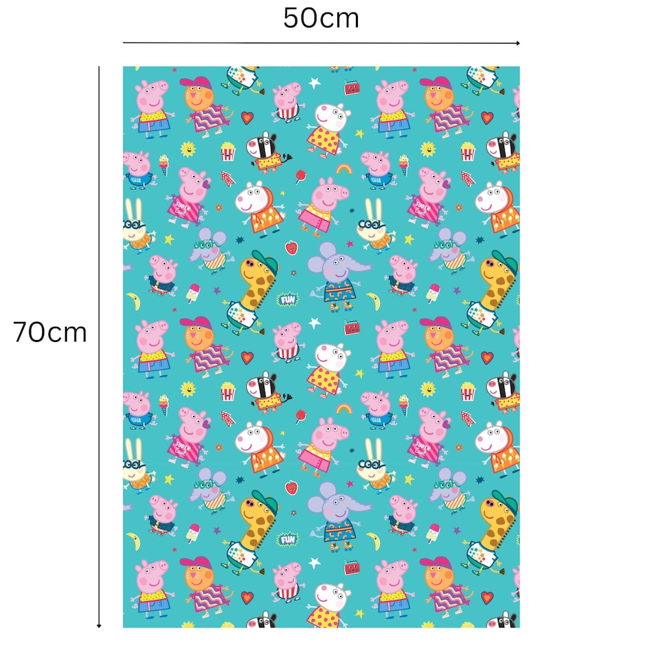 image 1 of Peppa Pig 2 Sheets & 2 Tags Gift Wrap