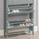 image 10 of SoBuy Slim Shoe Cabinet with 3 Flip-Down Doors, Gray, 31.5x9.8x42.5 inches, 24.6 kg - FSR89-HG