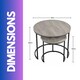 image 9 of Set Of 2 Round Nesting Tables Grey Grey