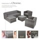 image 3 of Garden Furniture Set Lignano - modular outdoor sofa, 2 armchairs, coffee table | Grey | grey | 179 x 150 x 65 cm | 1